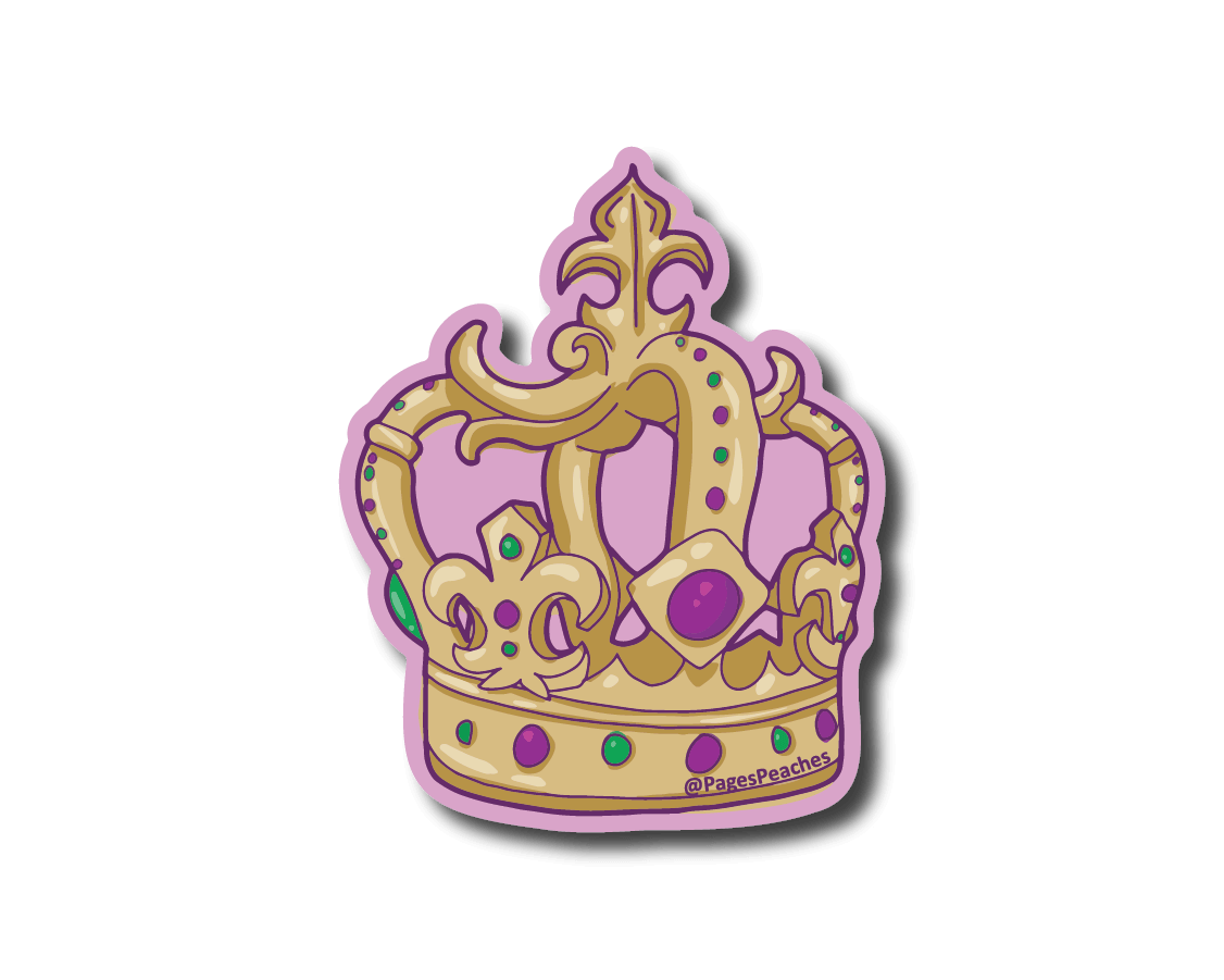 Large Mardi Gras Crown Sticker
