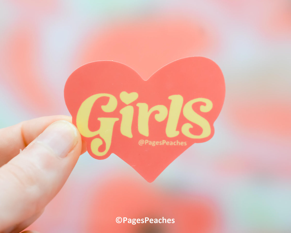 Large Girls Heart Sticker