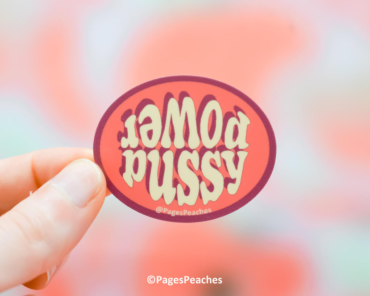 Large Pussy Power Sticker