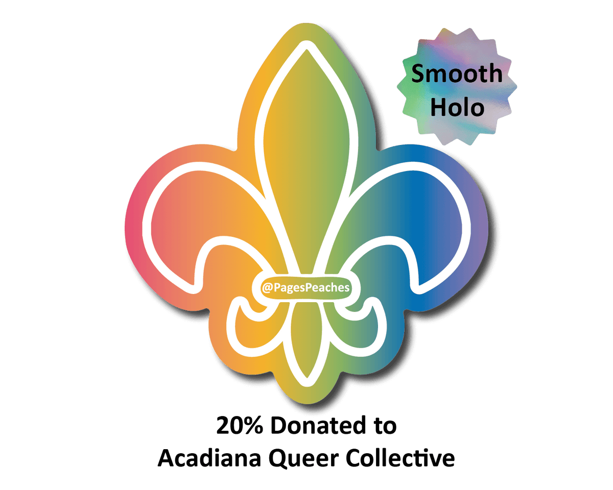 Large Holo Fleur-de-lis Sticker