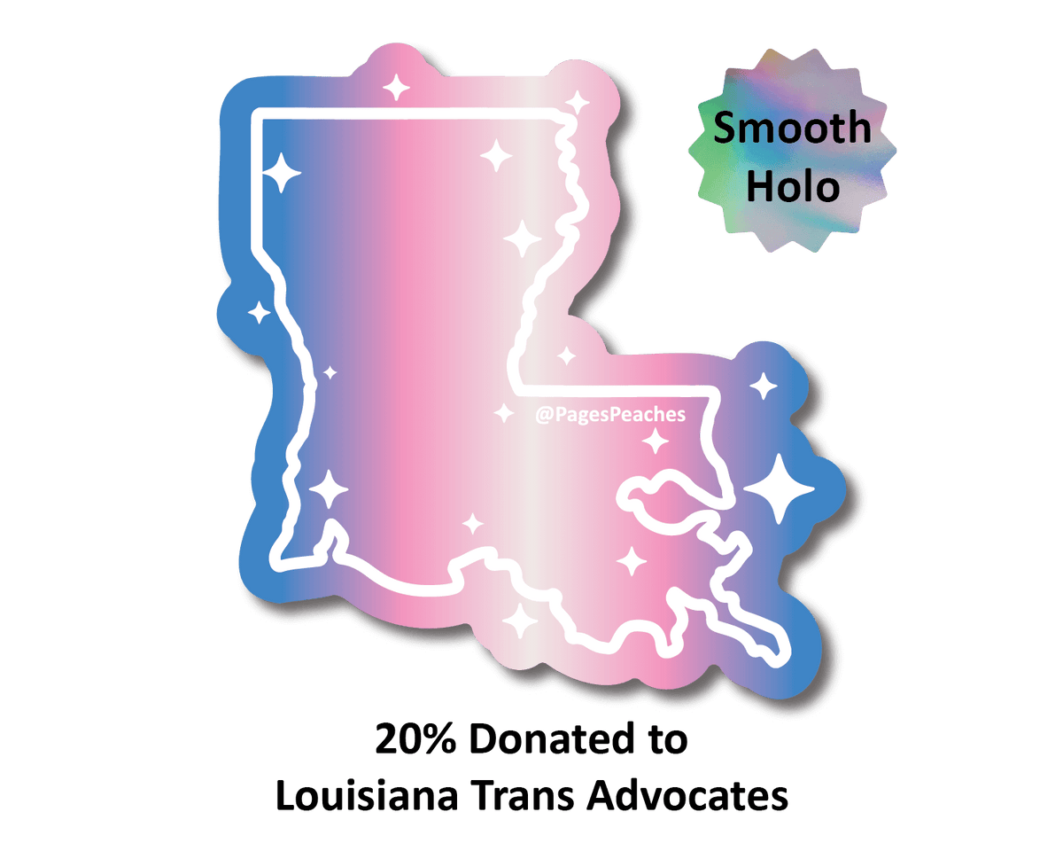 Large Holo Trans Louisiana Sticker
