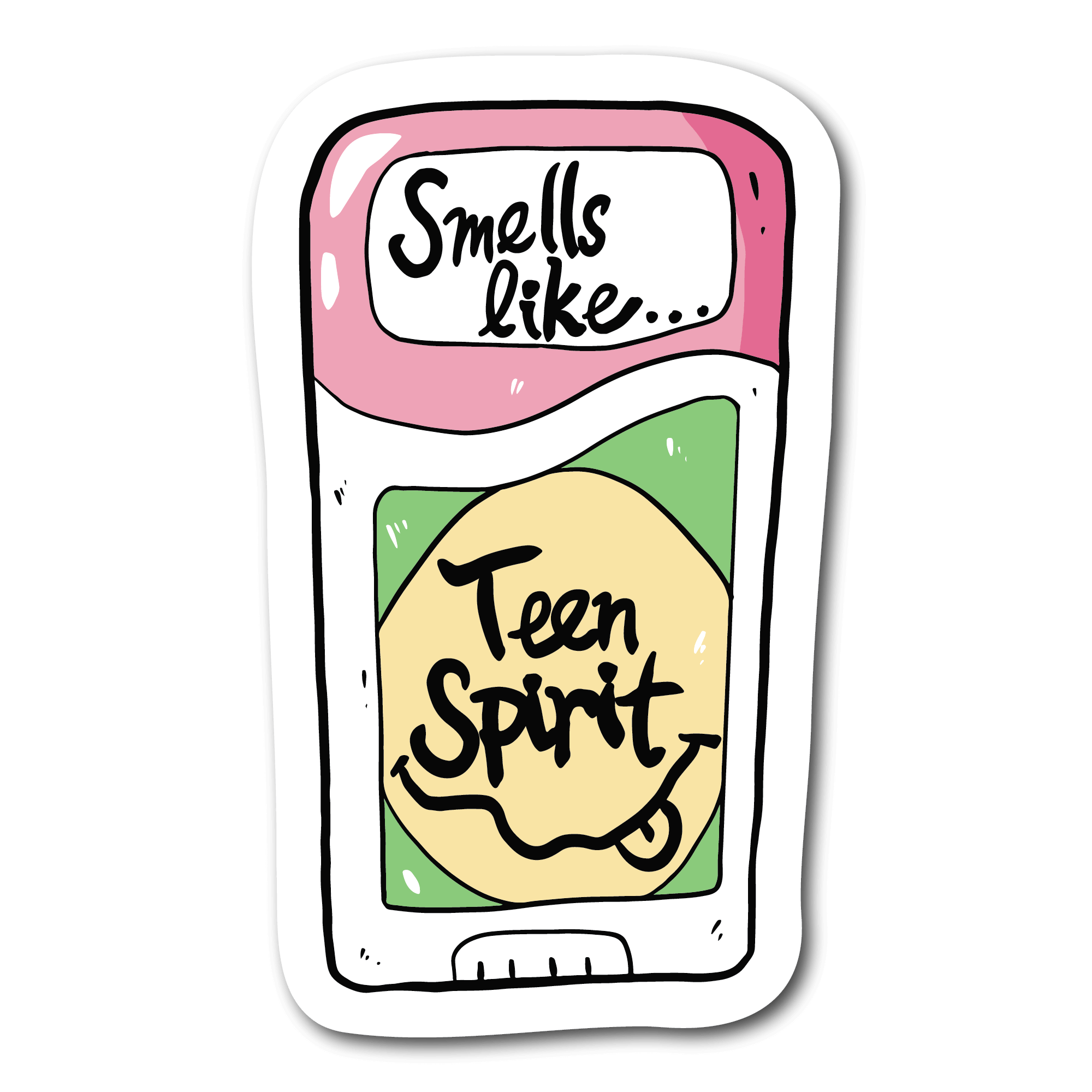 Small Smells Like Teen Spirit Y2K Deodorant Sticker