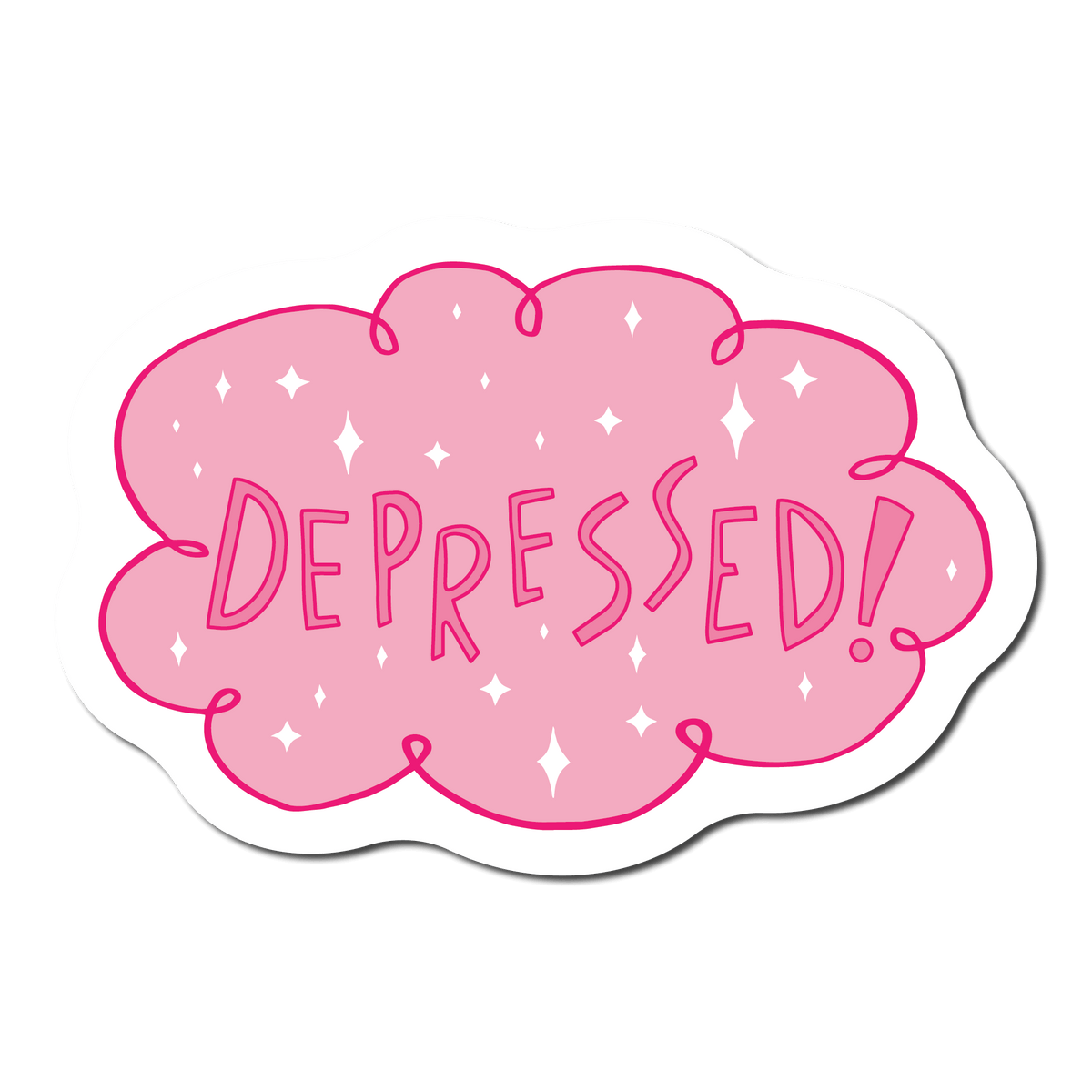 Mini Depressed! Sticker