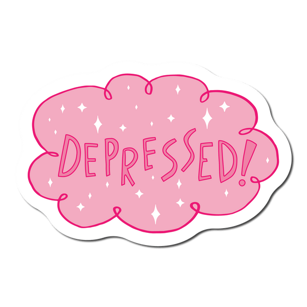 Mini Depressed! Sticker - Pages Peaches