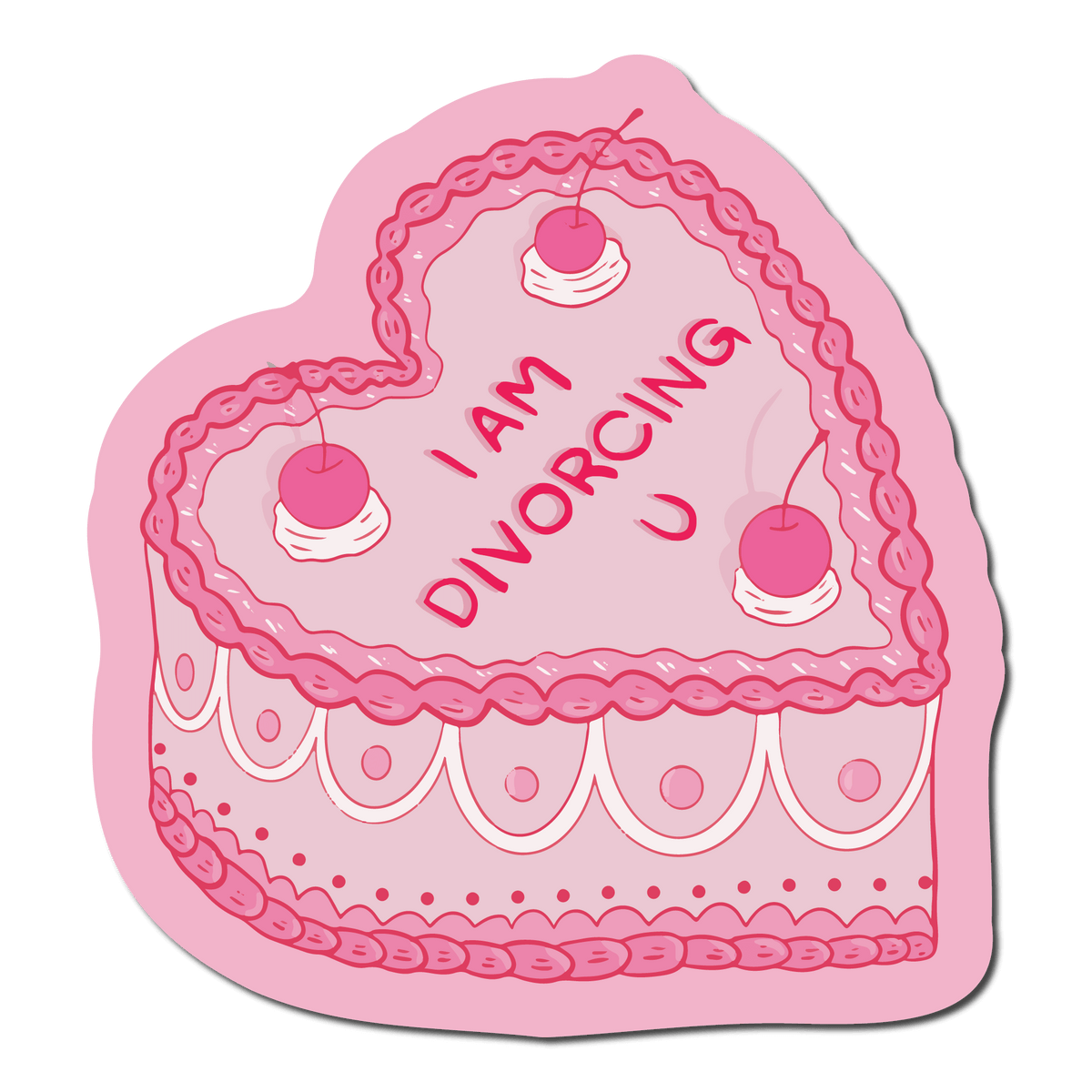 Mini Divorce Cake Sticker