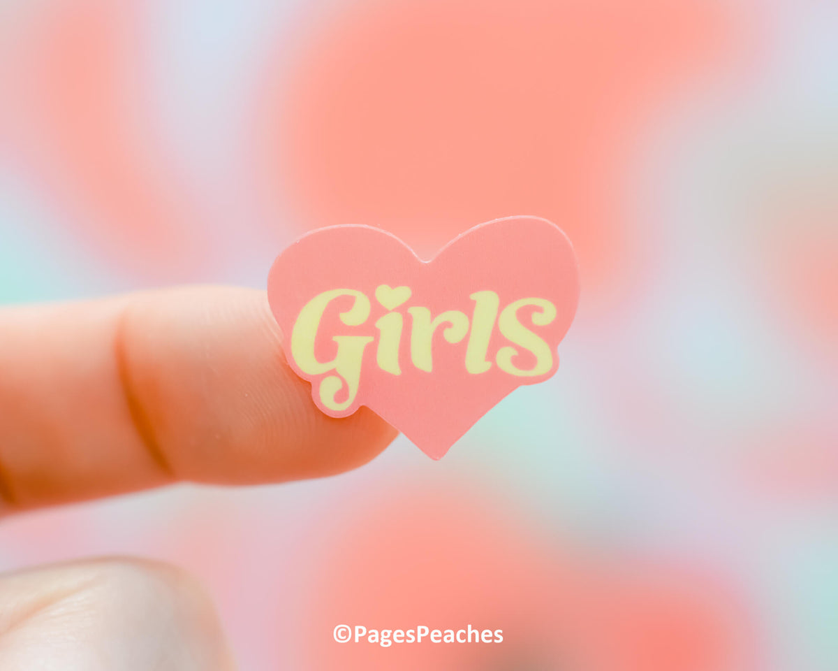 Mini Girls Heart Sticker