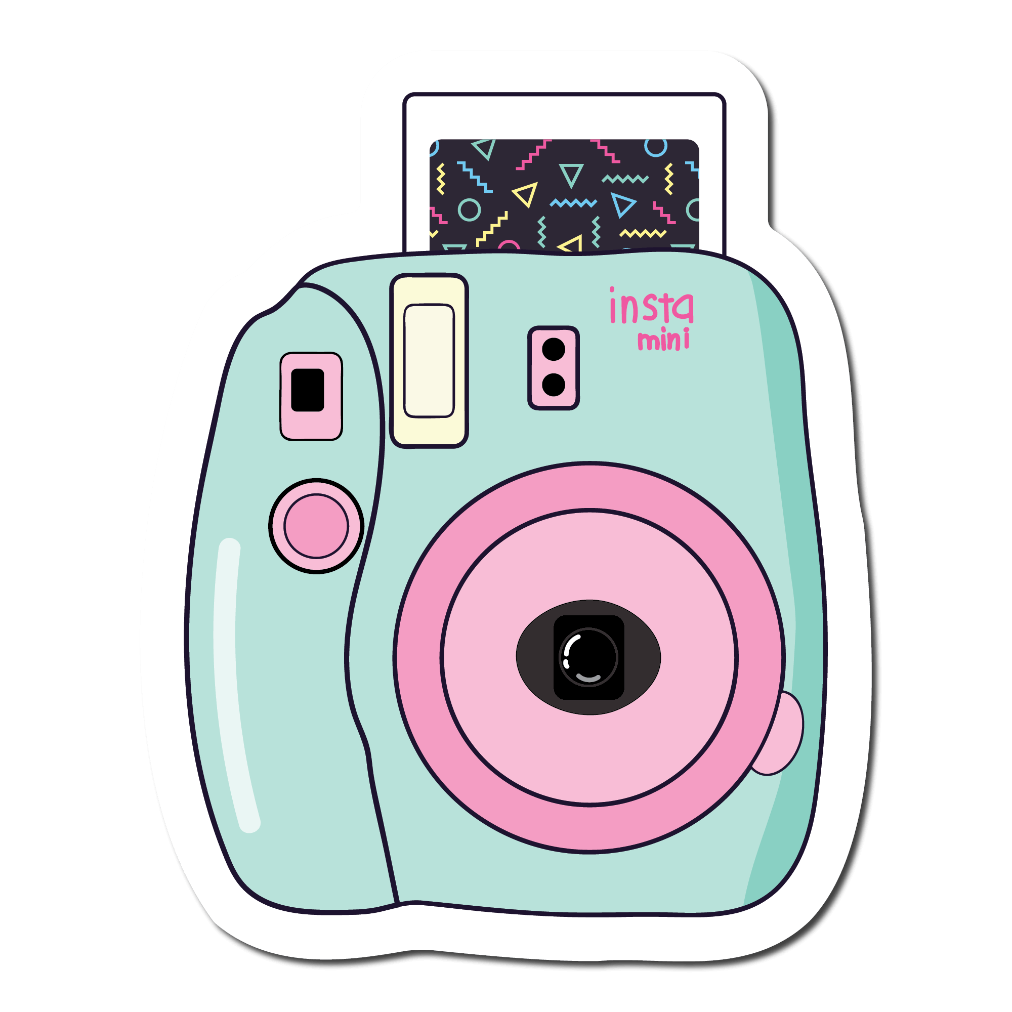 Mini Retro Camera Sticker - Pages Peaches