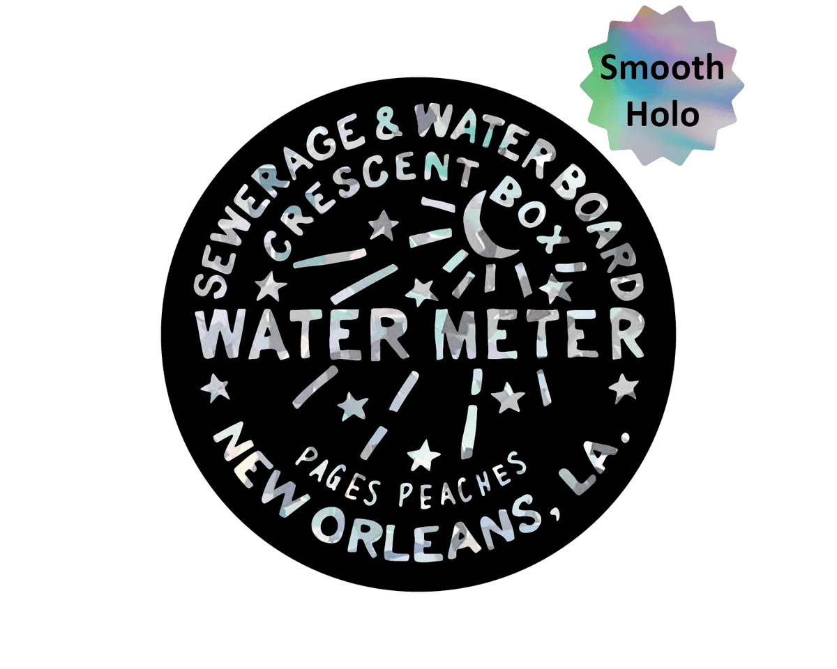 Mini Holo NOLA Water Meter Sticker