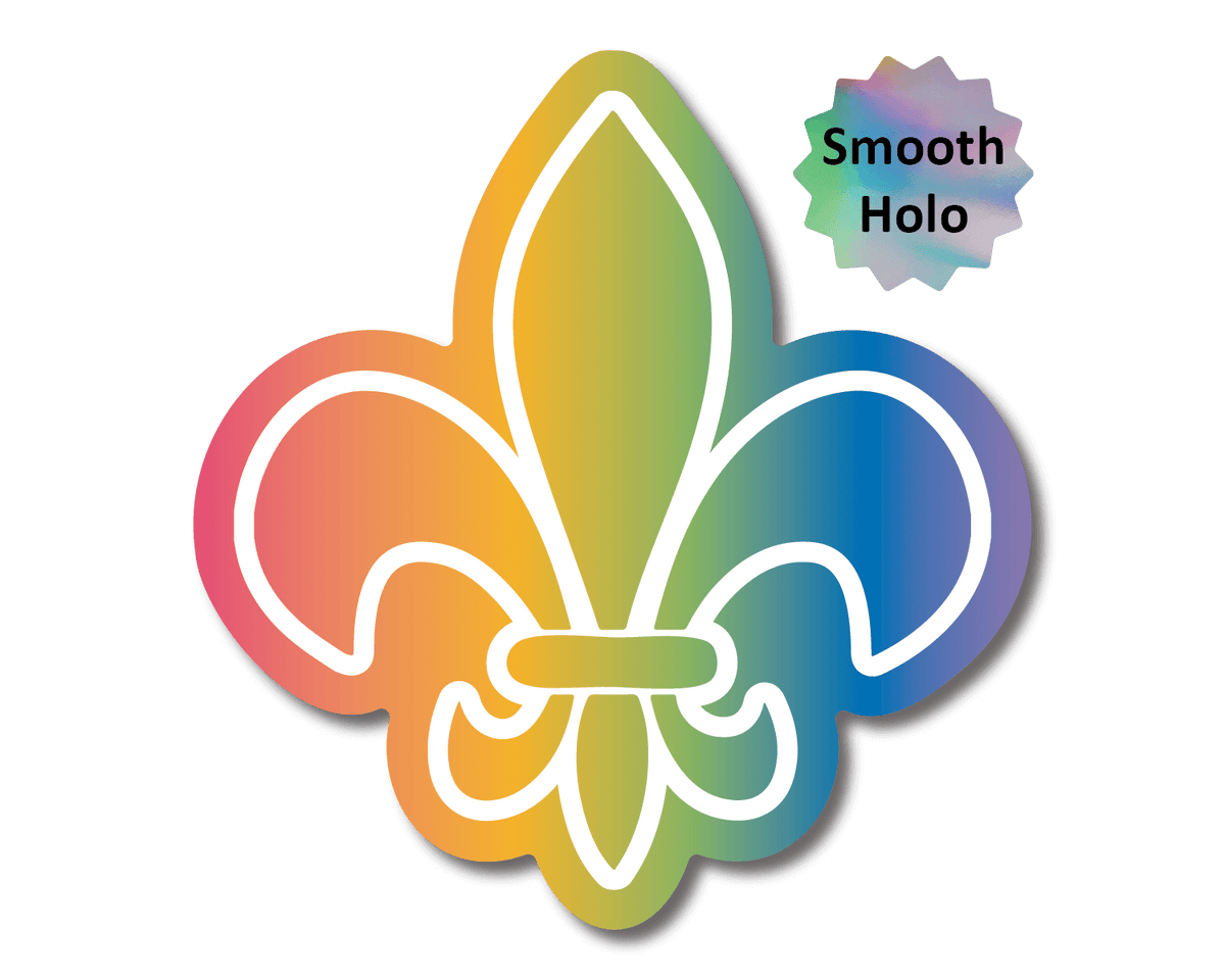 Mini Holo Rainbow Fleur-De-Lis Sticker