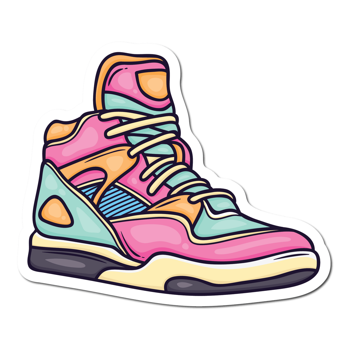 Small Sticker of an 80s Shoe
