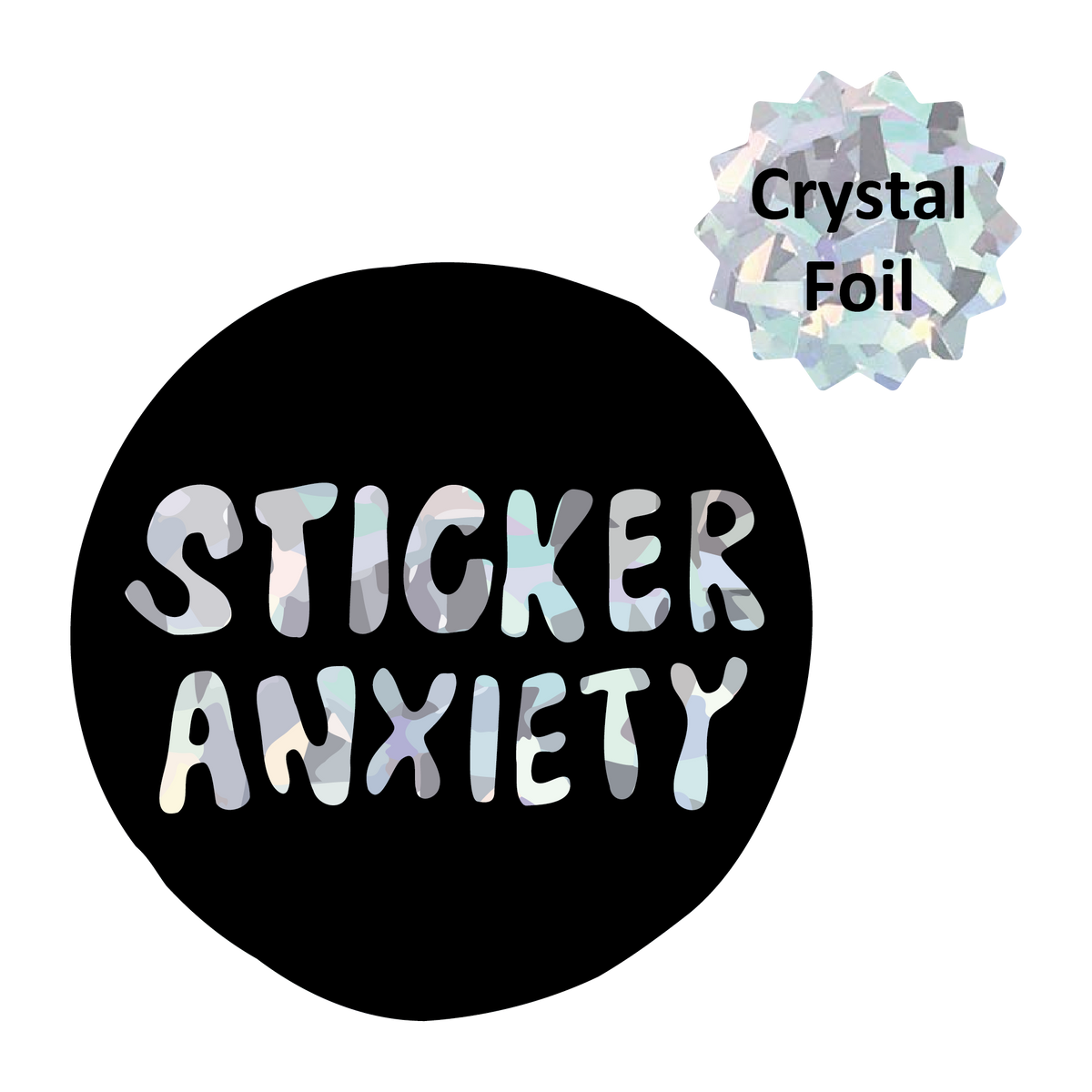 Mini Sticker Anxiety Sticker - Crystal