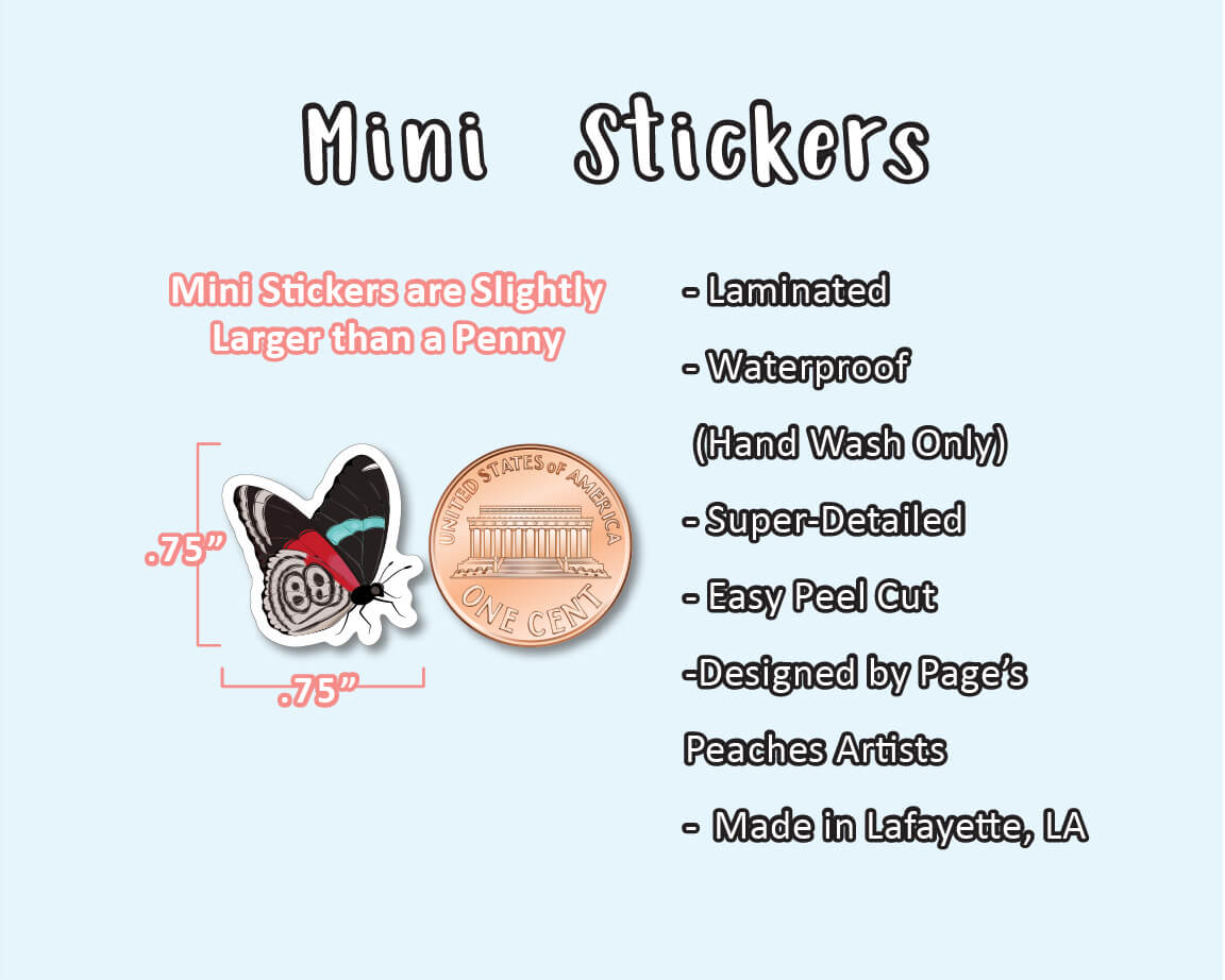 Mingkit mini Polaroid Stickers - Black