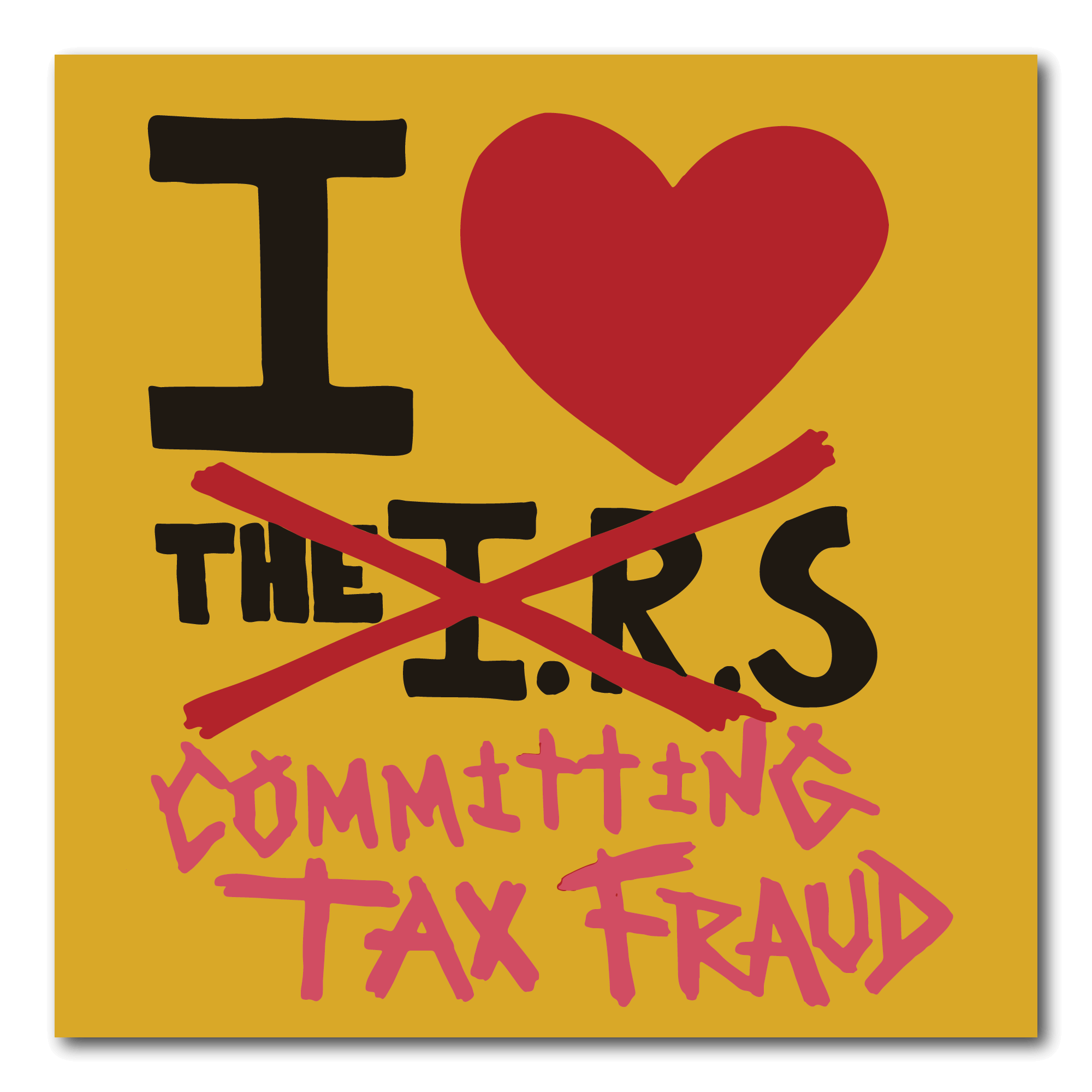 Farud Sticker Mini Commit Tax Fraud Sticker - Pages Peaches