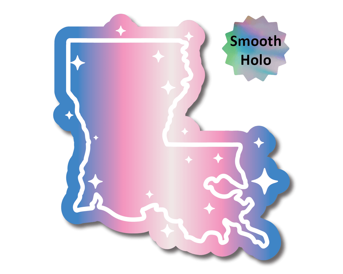 Mini Holo Transgender Louisiana Sticker