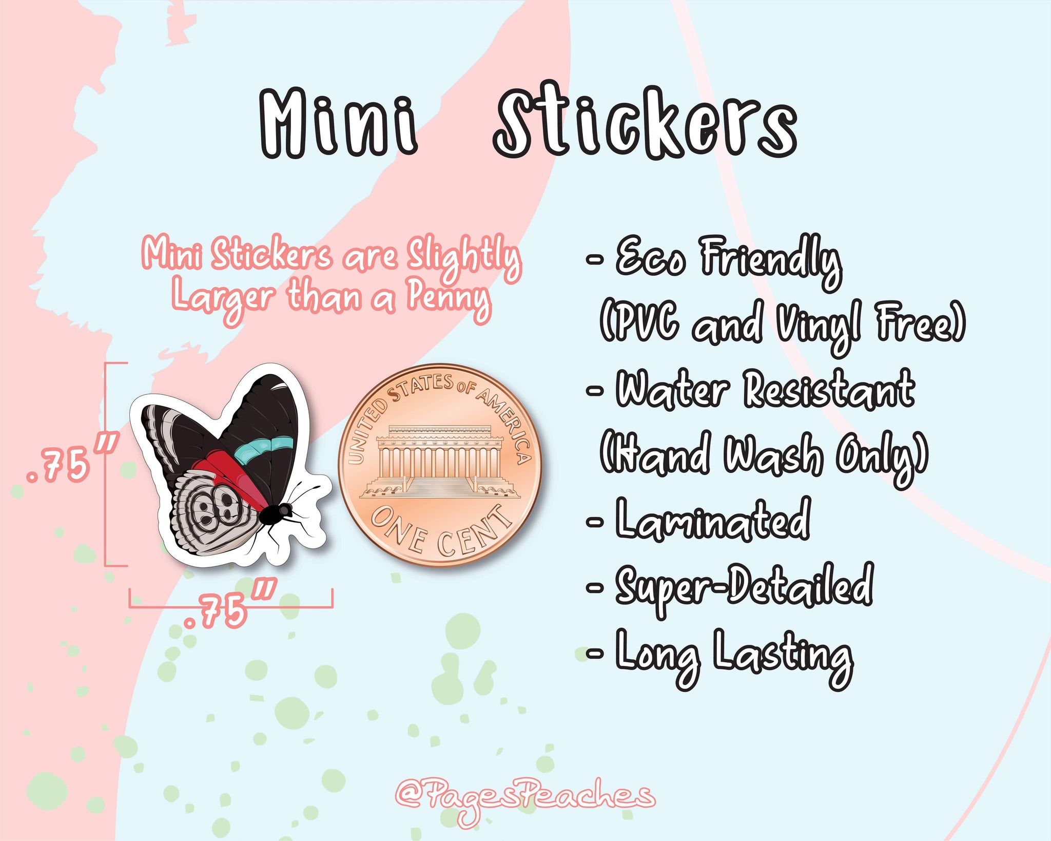 Mini 666 Lucky Dice Sticker - Pages Peaches