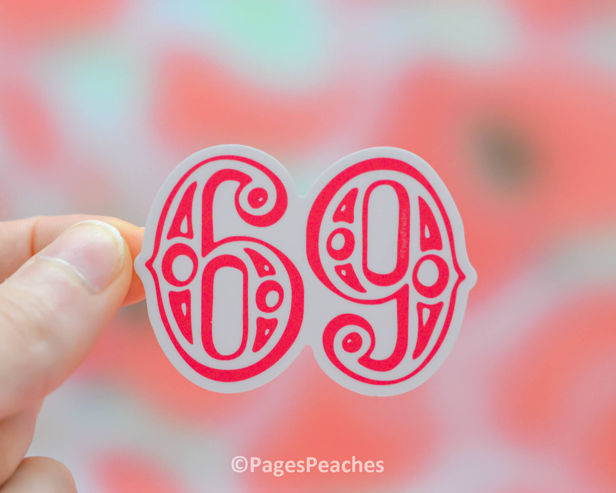 Large 69 Sticker