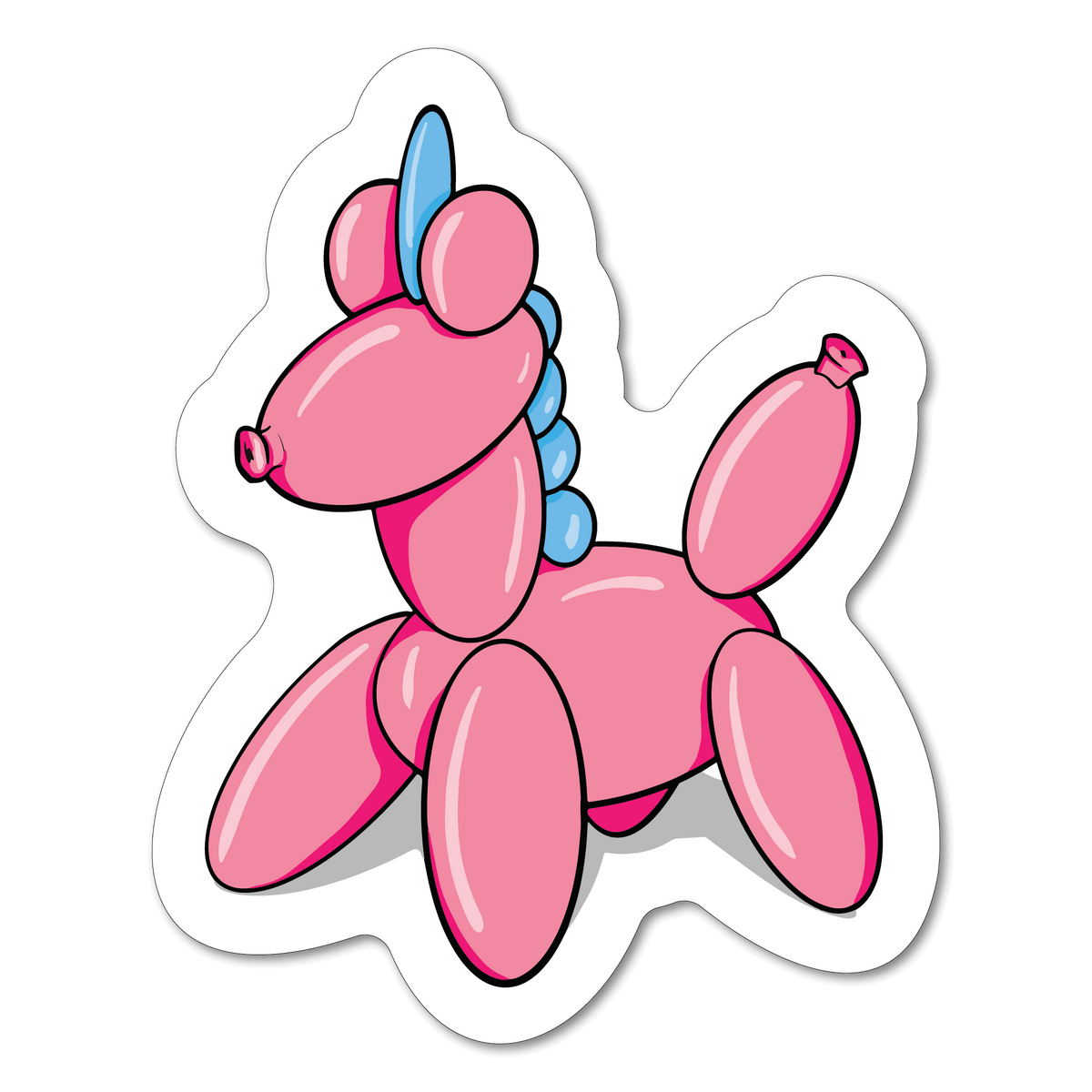 Mini Balloon Unicorn Sticker