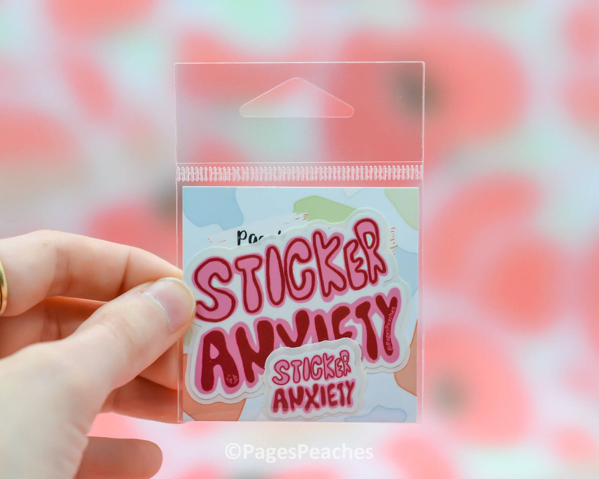 Pack Mini &amp; Large Sticker Anxiety - Pink