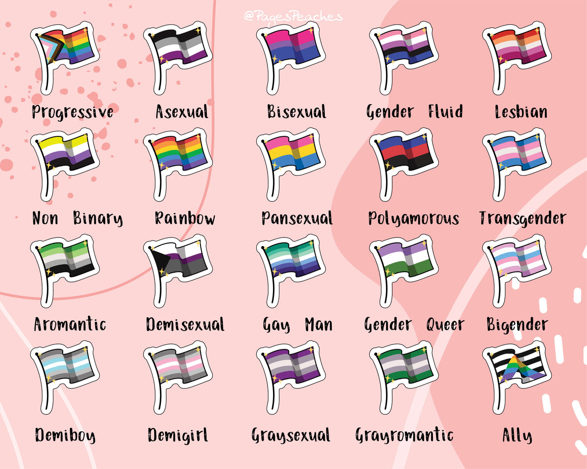 Mini Pride Flag Sticker Chart