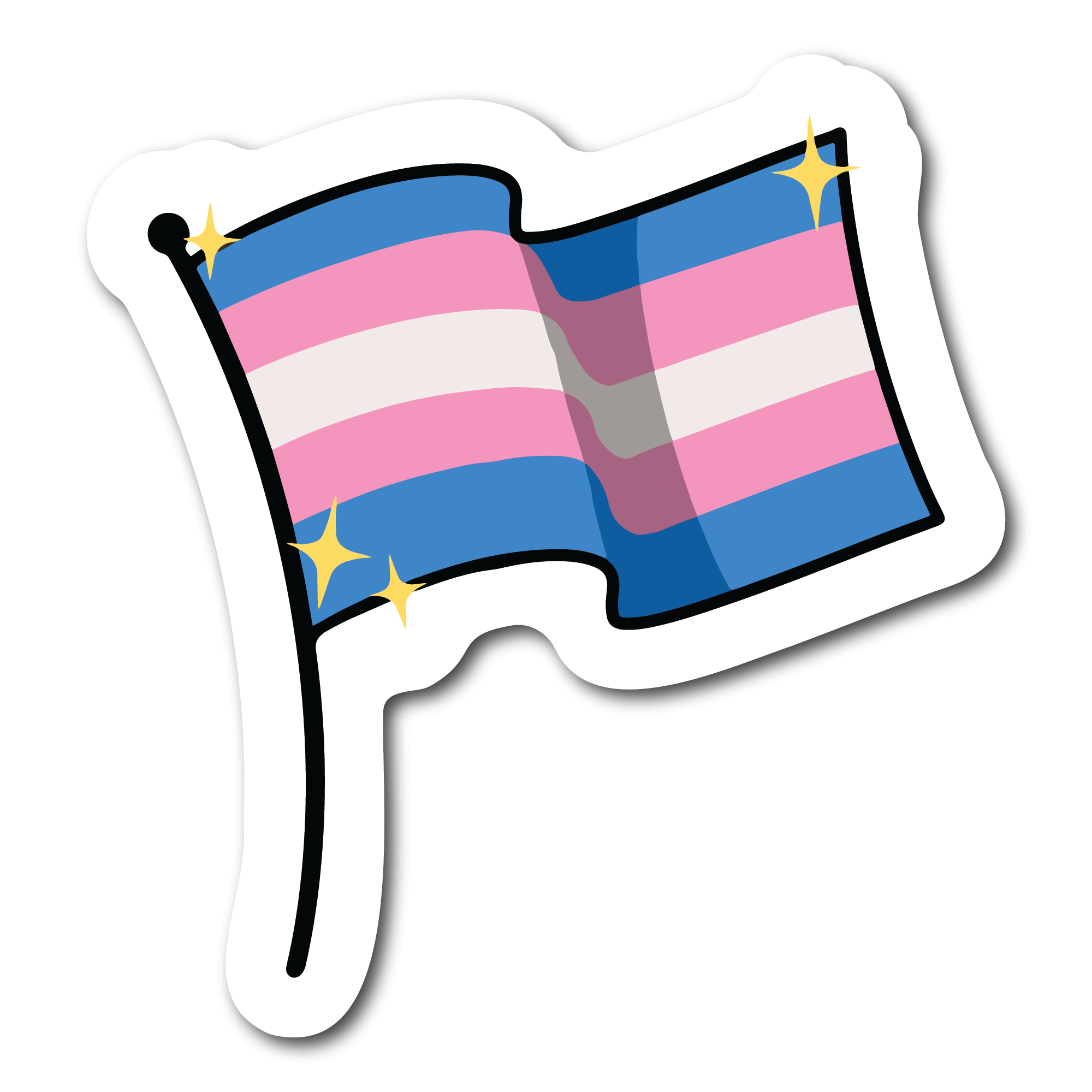 Trans Flag Sticker