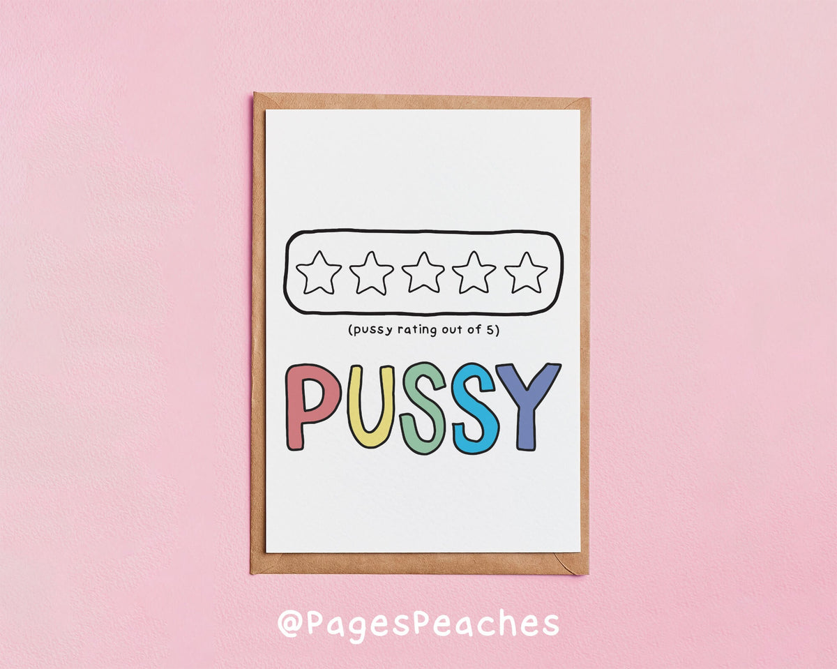 Wholesale Pussy Rating Card MOQ 6