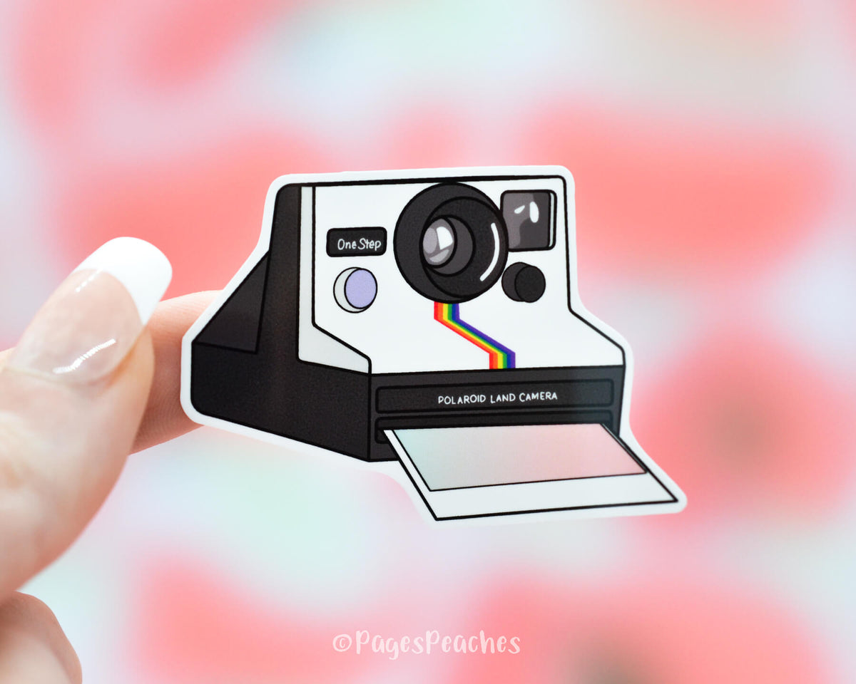 Waterproof Sticker of a Retro Polaroid Instant Camera