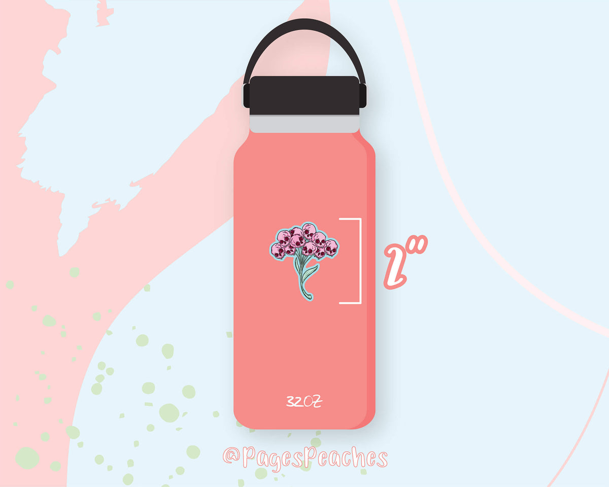 Large Skull Bouquet Sticker