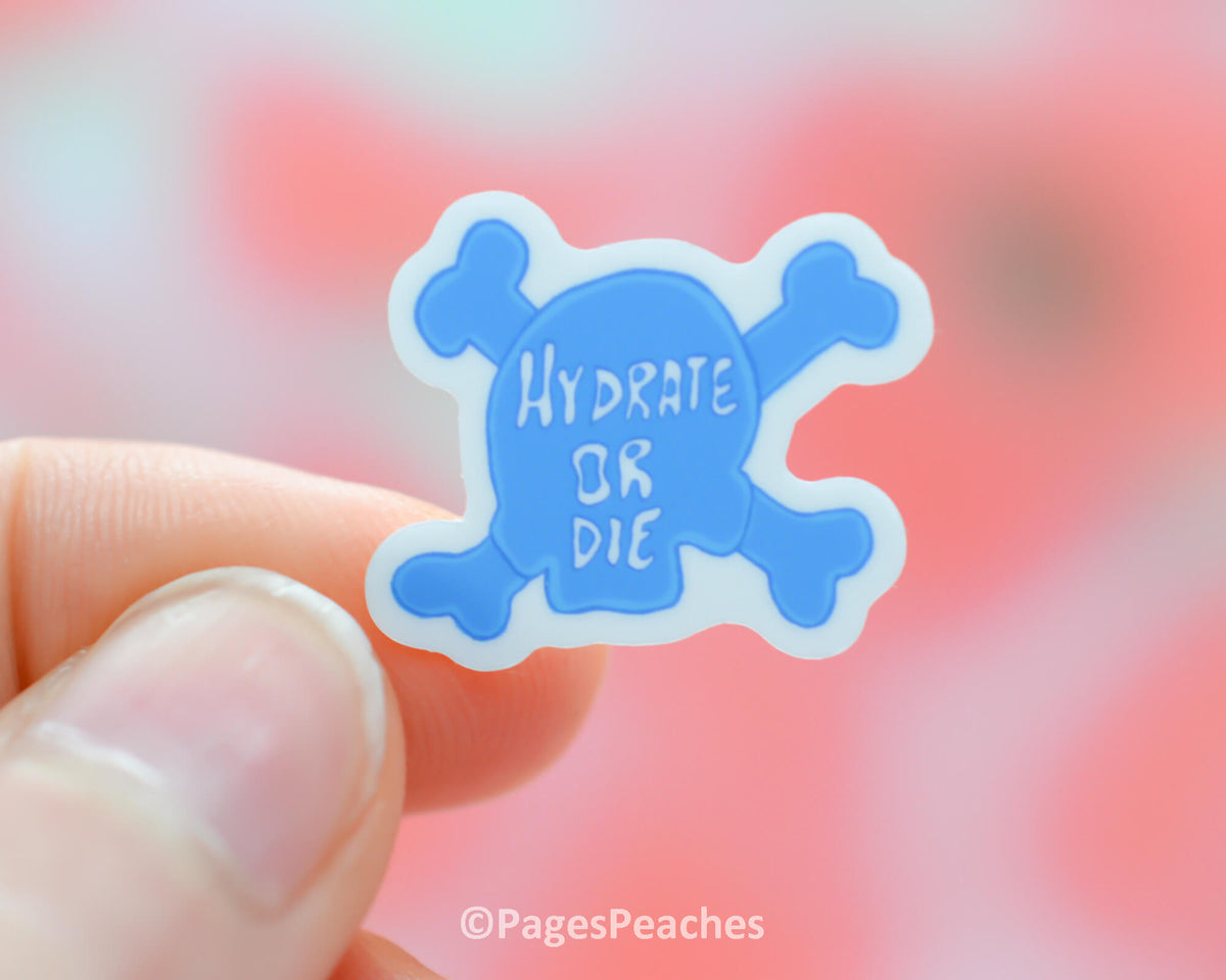 Mini Hydrate or Die Skull Sticker