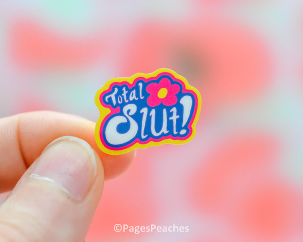 Mini Total Slut! Sticker - Pages Peaches